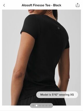 ALO Yoga Alosoft Finesse Tee - Black